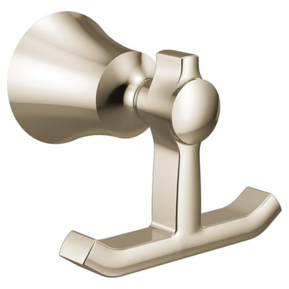 Moen Flara™ 2-Hook Robe Hook in Polished Nickel