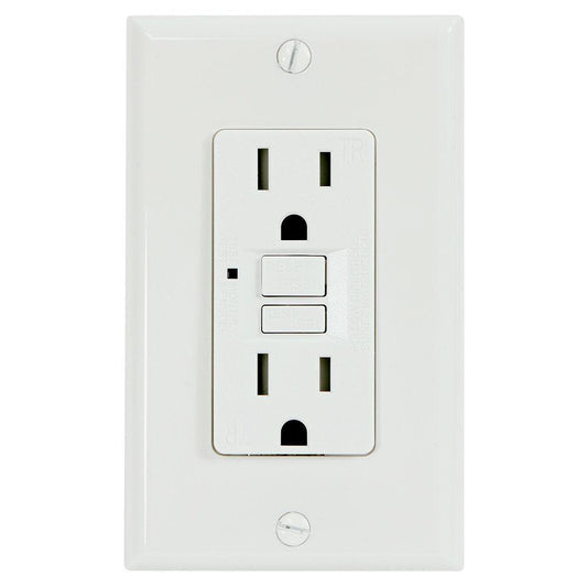 15A 120V Duplex Tamper-Resistant GFCI Outlet in White (Pack of 10)