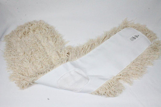 Abco Natura Yarn® 5 x 36 in. Cotton Dust Mop with Slot Pocket and Backing in White