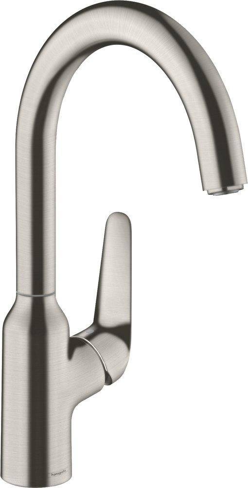 Hansgrohe Focus N Single Handle Bar Faucet in Steel Optik