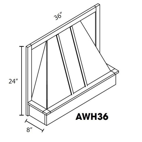 PW-AWH36 ( Wood Hood 36"W )