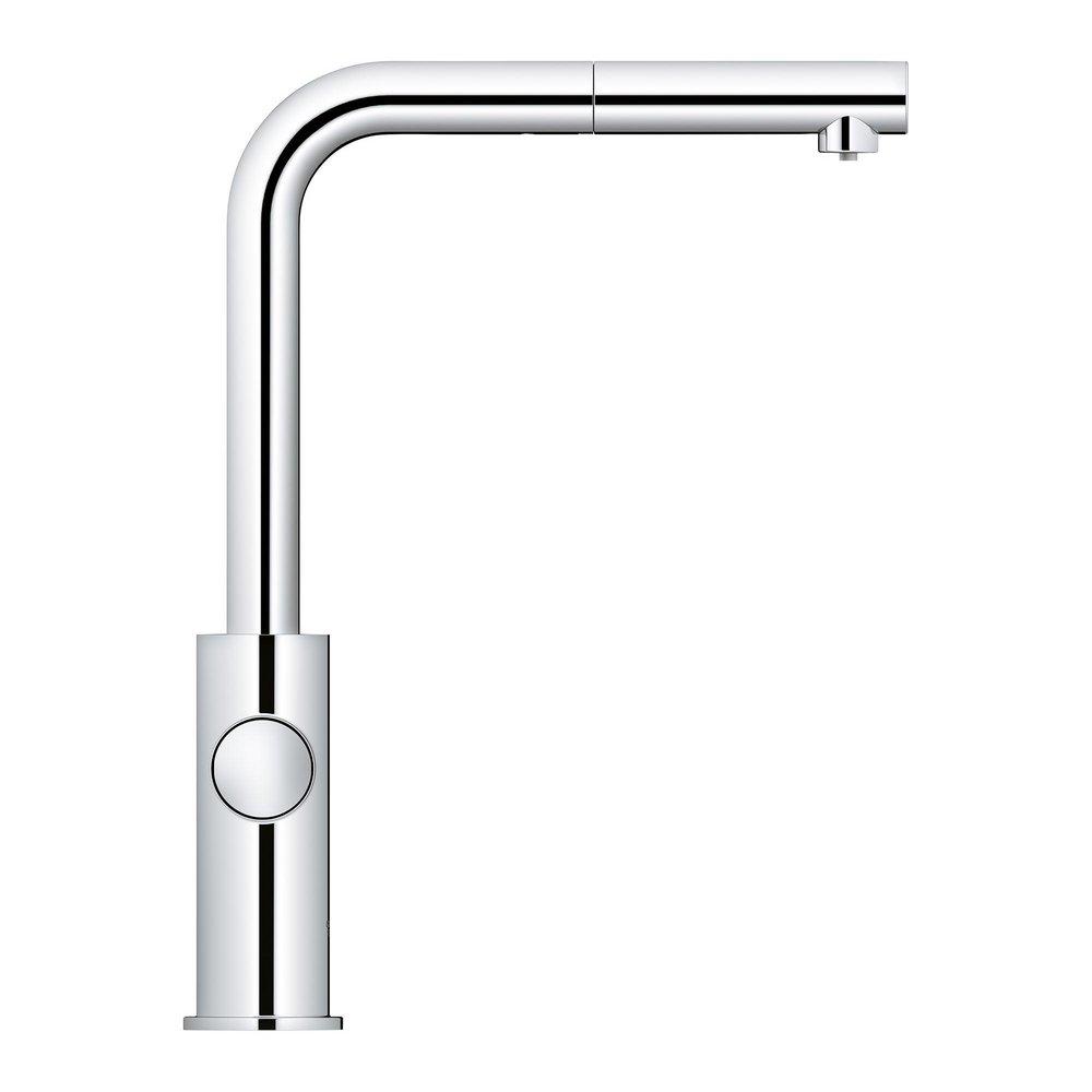 GROHE Blue Professional Single Handle Pull Out Kitchen Faucet in StarLight® Chrome
