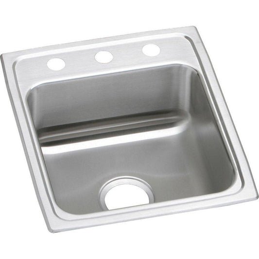 Elkay Lustertone® 17 in. Drop-in Stainless Steel Single Bowl Kitchen Sink in Lustrous Satin
