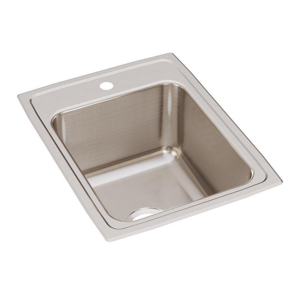 Elkay Lustertone® 17 in. Drop-in Stainless Steel Single Bowl Kitchen Sink in Lustrous Satin