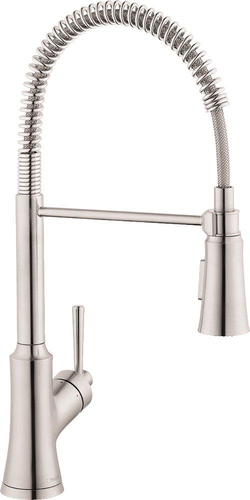 Hansgrohe Joleena Single Handle Pull Down Kitchen Faucet in Steel Optic