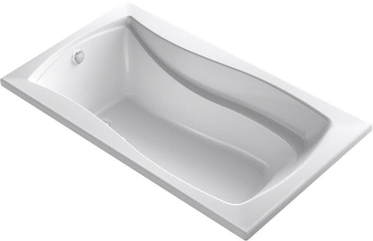 KOHLER Mariposa® 66 x 36 in. Air Bath Drop-In Bathtub with End Drain in White