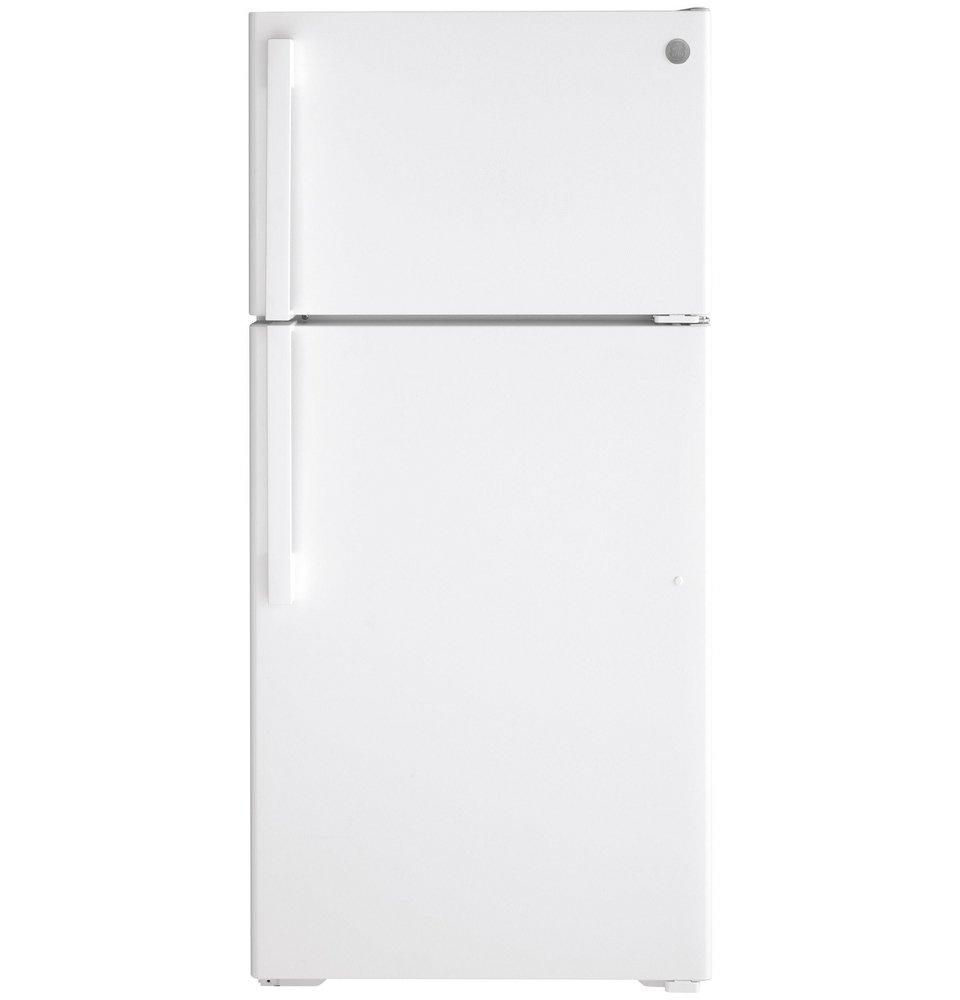 GE® Hotpoint® 15.6 cu. ft. Freezer on Top Refrigerator in White