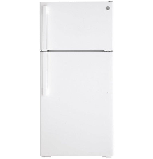 GE® Hotpoint® 15.6 cu. ft. Freezer on Top Refrigerator in White
