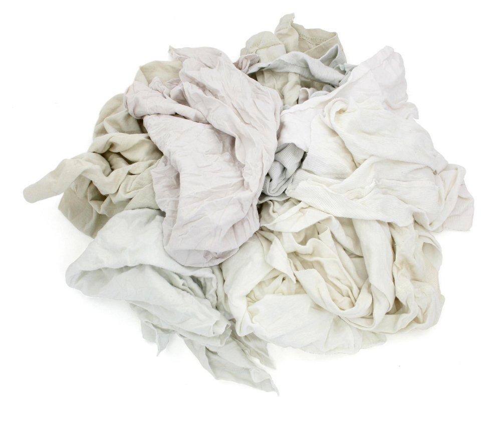 25 lb. Cotton T-shirt Rag in White