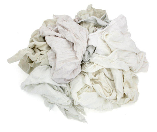 25 lb. Cotton T-shirt Rag in White