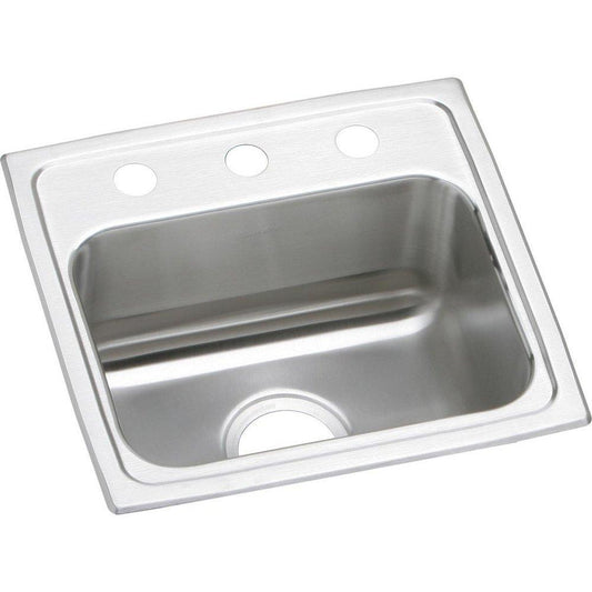 Elkay Lustertone® 17 in. Drop-in Stainless Steel Single Bowl Kitchen Sink in Lustrous Satin