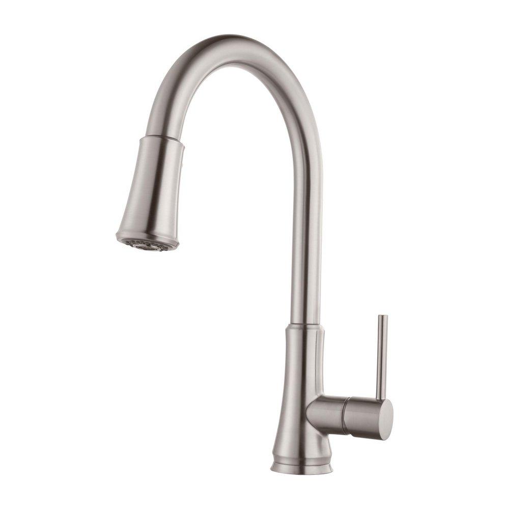 Pfister Pfirst Series™ Single Handle Pull Down Kitchen Faucet in Stainless Steel
