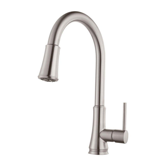 Pfister Pfirst Series™ Single Handle Pull Down Kitchen Faucet in Stainless Steel