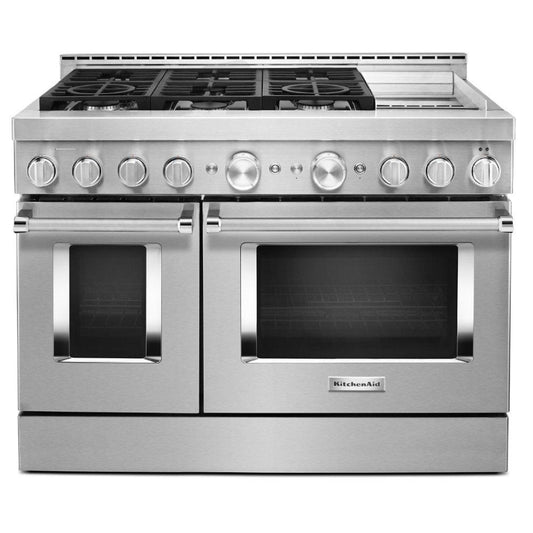 47-7/8 in. Gas 6-Burner Sealed Freestanding Range in Stainless Steel
