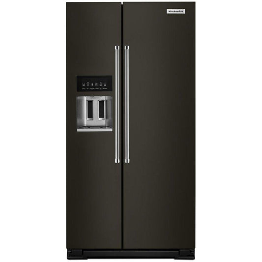 35-1/2 in. 24.8 cu. ft. Side-By-Side Refrigerator in PrintShield™ Black Stainless Steel