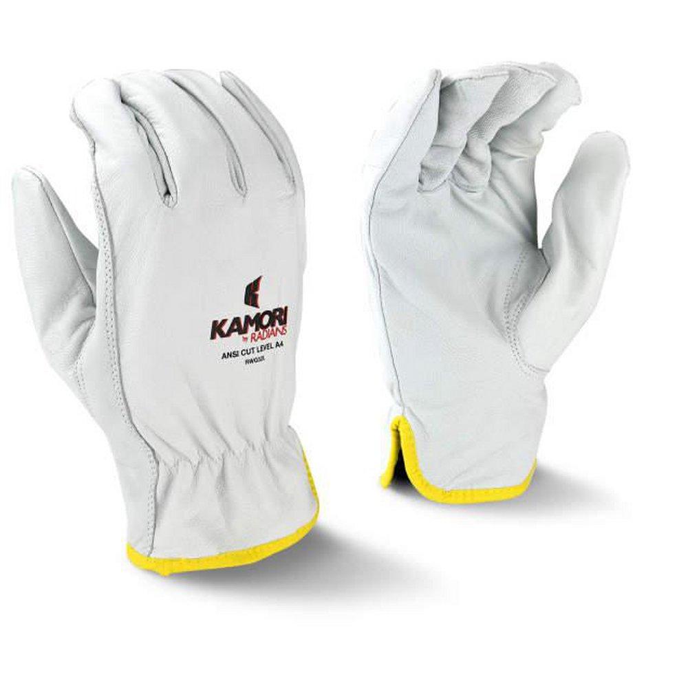 Radians Kamori™ Cut Level A5 Goatskin Leather Gloves in White, XL
