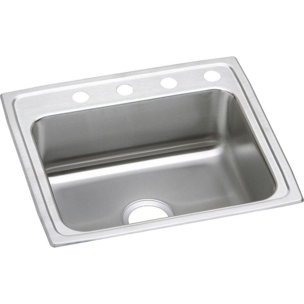 Elkay Lustertone® 25 in. Drop-in Stainless Steel Single Bowl Kitchen Sink in Lustrous Satin