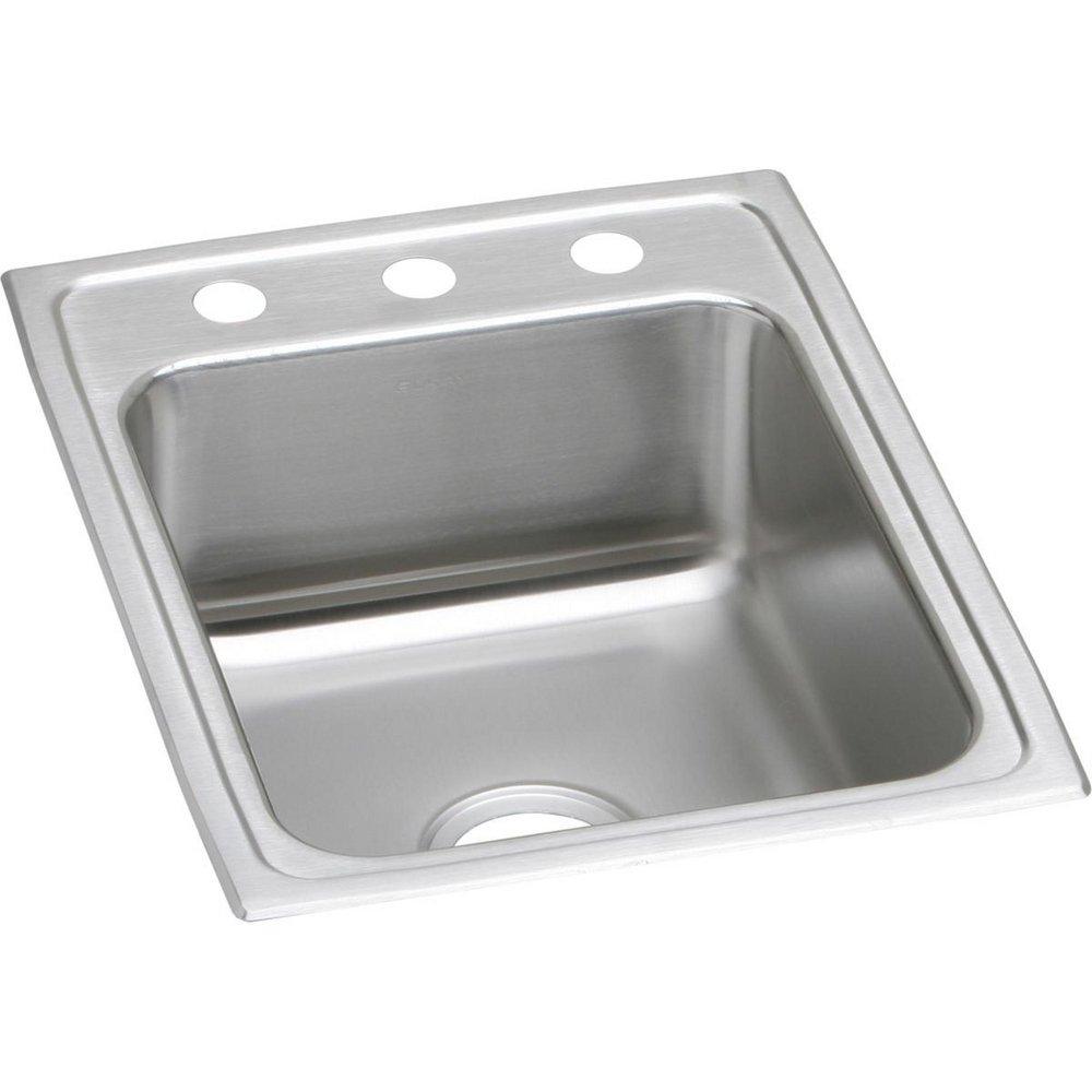 Elkay Lustertone® 17 in. Drop-in Stainless Steel Single Bowl Kitchen Sink in Lustrous Satin