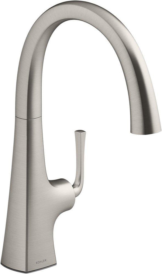 KOHLER Graze Single Handle Bar Faucet in Vibrant® Stainless