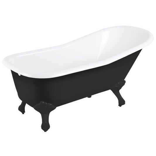 Signature Hardware Goodwin 66 x 29-1/2 in. Freestanding Bathtub End Drain in Black