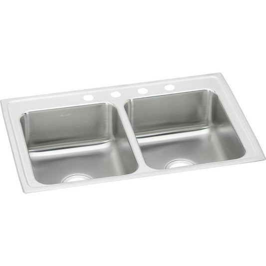 Elkay Lustertone® 29 in. Drop-in Stainless Steel Double Bowl Kitchen Sink in Lustrous Satin