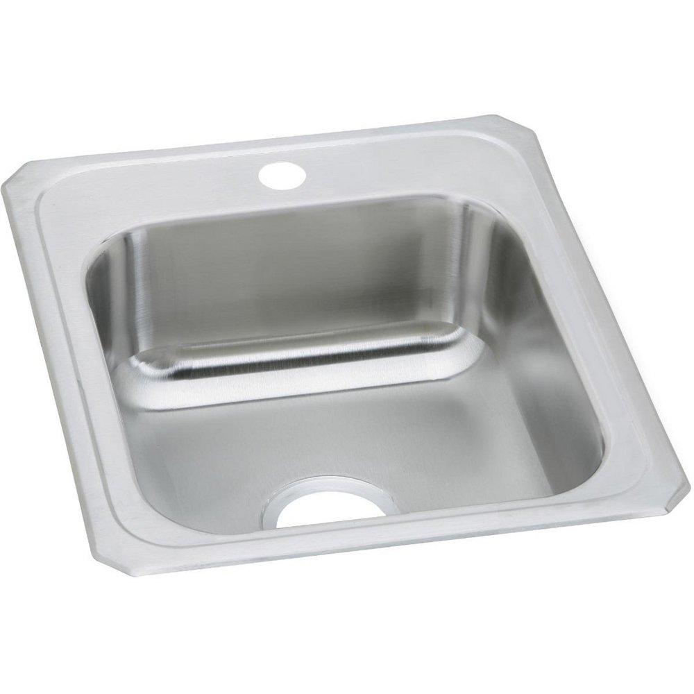 Elkay Celebrity® 17 in. Drop-in Stainless Steel Single Bowl Kitchen Sink in Brushed Satin