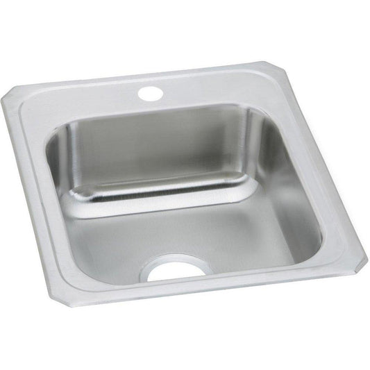 Elkay Celebrity® 17 in. Drop-in Stainless Steel Single Bowl Kitchen Sink in Brushed Satin