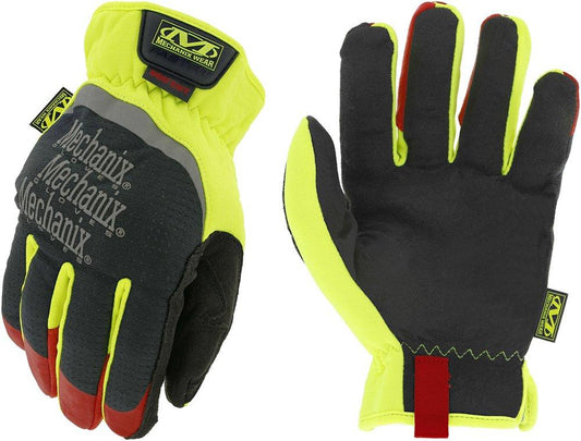 Mechanix Wear Hi-Viz FastFit® L Size Cut Resistant Gloves in Hi-Viz Yellow, Black and Red