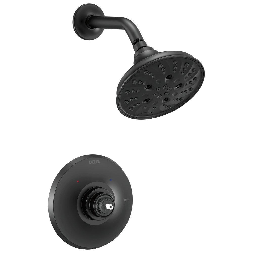 Delta Faucet Dorval™ Multi Function Shower Faucet in Matte Black (Handle Sold Separately) (Trim Only)