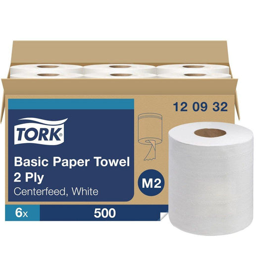 Tork Advanced Soft Centerfeed Paper Hand Towel, 2-Ply 491 ft, White (Case of 6)