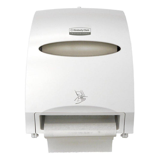 Wall Mount Battery and Electric Plastic Towel Dispenser in White