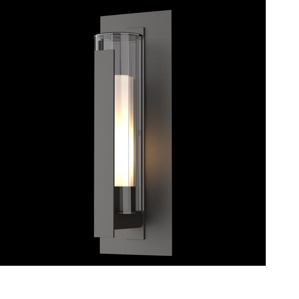 Hubbardton Forge Double Axis 13W 1-Light 31 in. Outdoor Wall Sconce in Coastal Black