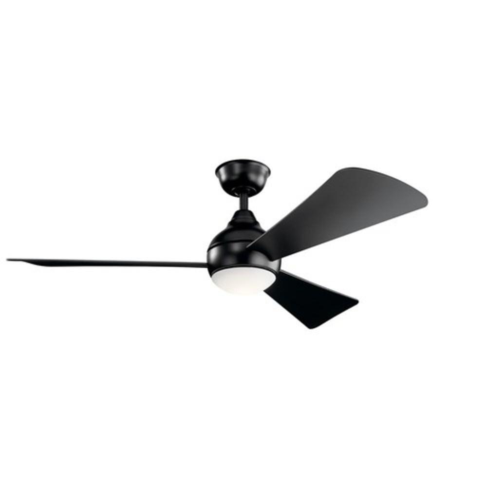 Kichler Lighting Sola 52in. Indoor 5-Blade Satin Black Ceiling Fan