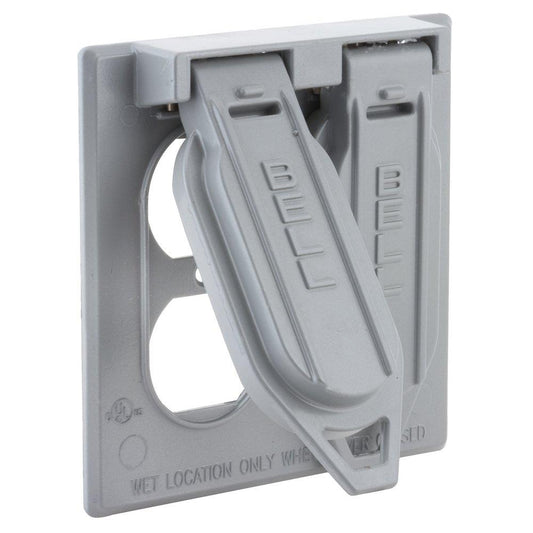 Aluminum and Metallic 4-53/100 in. Electrical Box Cover