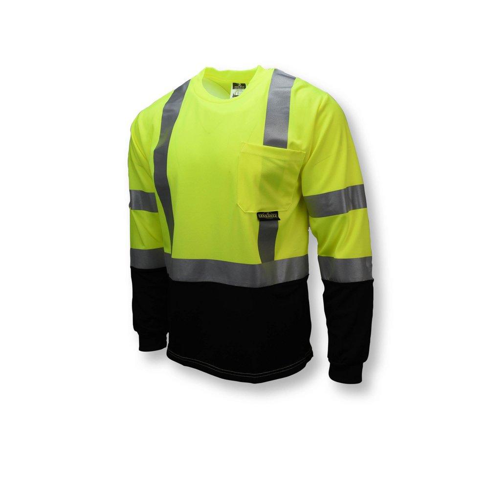 Radians Radwear™ L Size Polyester T-Shirt in Hi-Viz Green and Black
