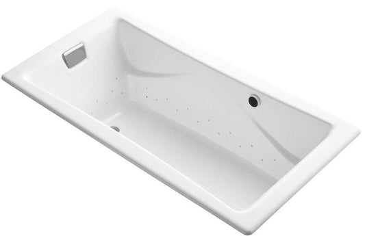 KOHLER Tea-for-Two® 71-3/4 x 36 in. Air Bath Drop-In Bathtub Universal Drain in White