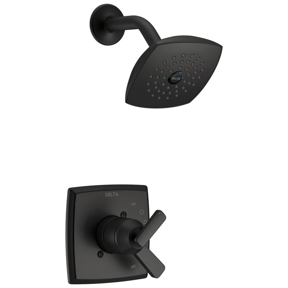 Delta Faucet Ashlyn® One Handle Single Function Shower Faucet in Matte Black (Trim Only)
