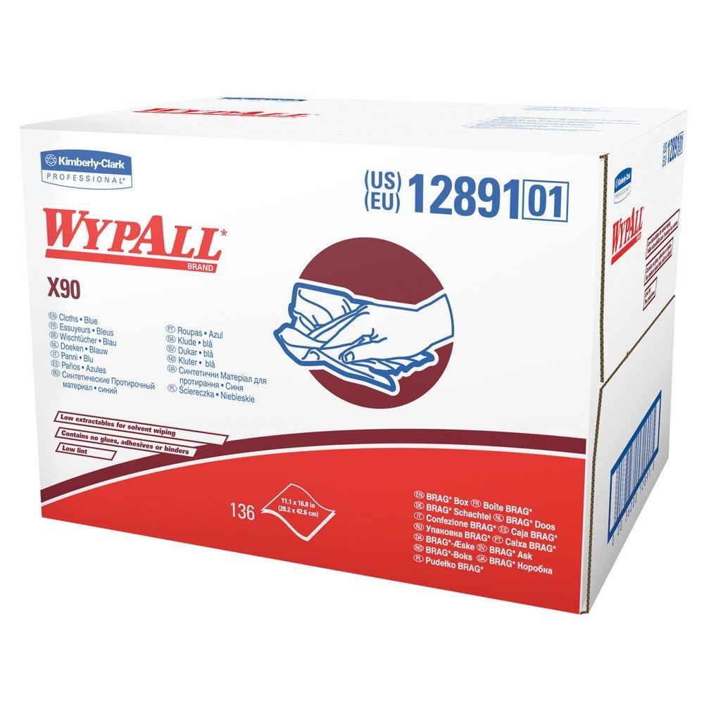 Kimberly Clark WypAll® X90 16-4/5 x 11-1/10 in. Polypropylene Cloth in Blue Denim (136 Sheets per Box, 1 Box per Case)