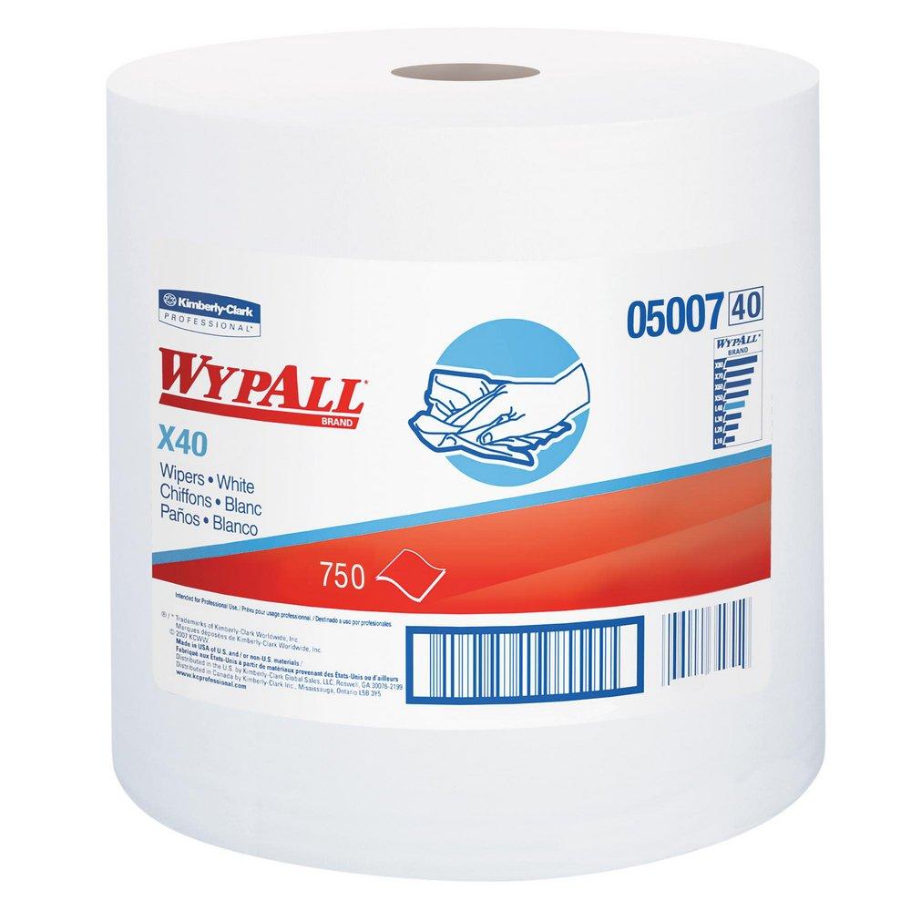 WypAll® L40 13-2/5 x 12-2/5 in. Wipes in White (Roll of 750)