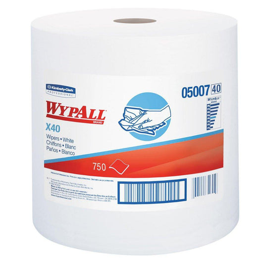 WypAll® L40 13-2/5 x 12-2/5 in. Wipes in White (Roll of 750)