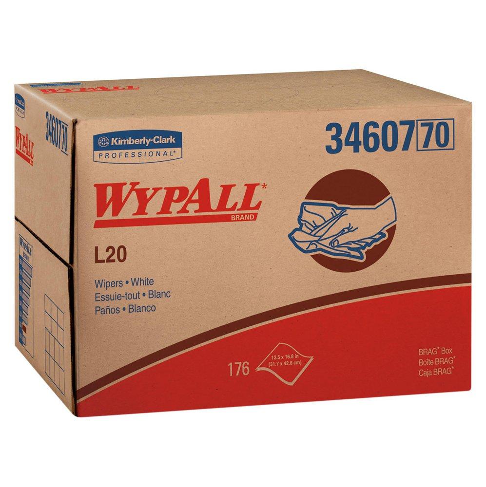 Kimberly Clark WypAll® L20 16-4/5 x 11-1/10 in. Towel in White (176 Wipes Per Box, 1 Box per Case)