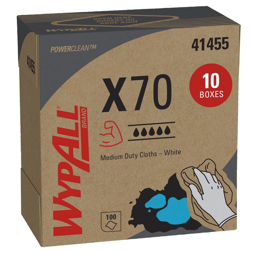 WypAll® X70 9-1/10 x 16-4/5 in. Wipes in White (Case of 10)