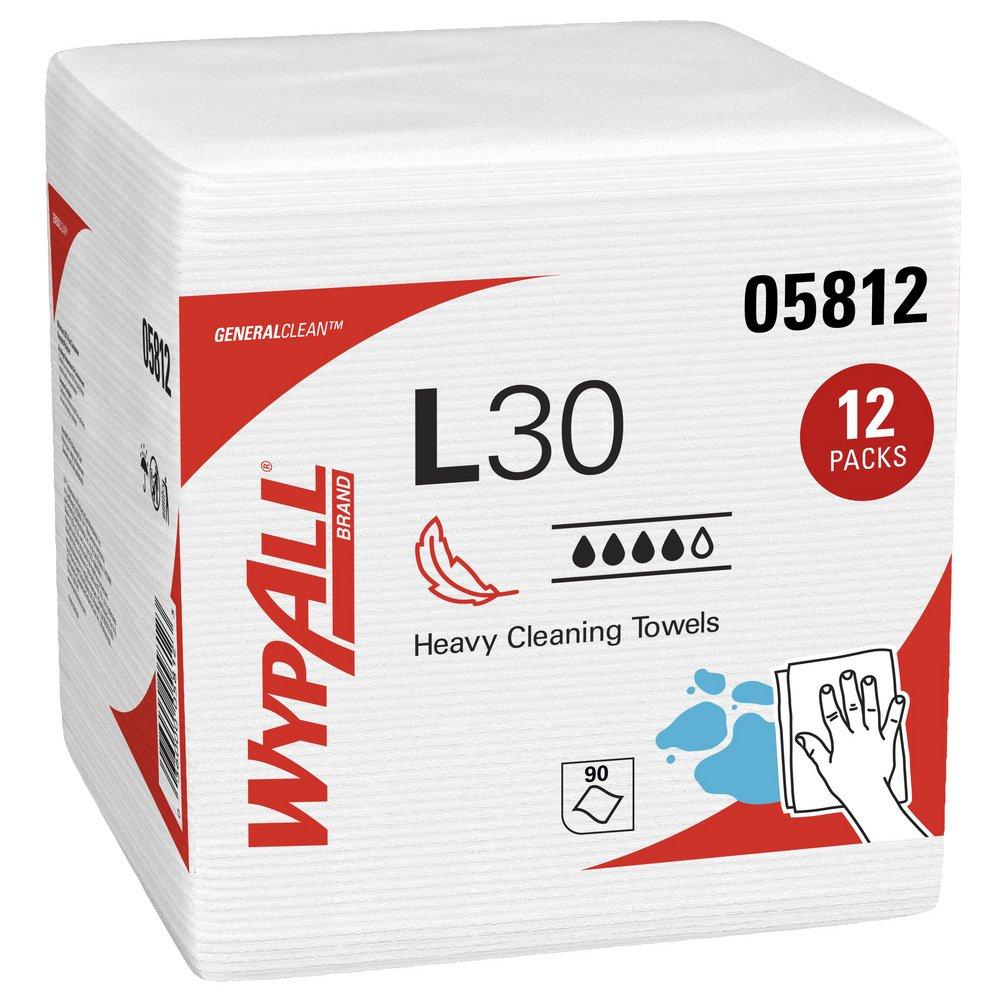 WypAll® L30 12-1/2 x 12 in. Cloth Wiper in White (Case of 12)