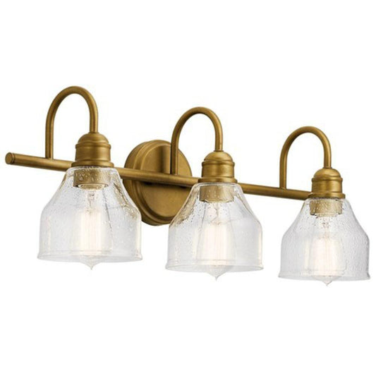 Kichler Lighting Avery™ 75W 3-Light Medium E-26 Vanity Fixture in Natural Brass