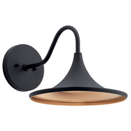Kichler Lighting Elias 9W 1-Light 9 in. Outdoor Wall Sconce in Textured Black