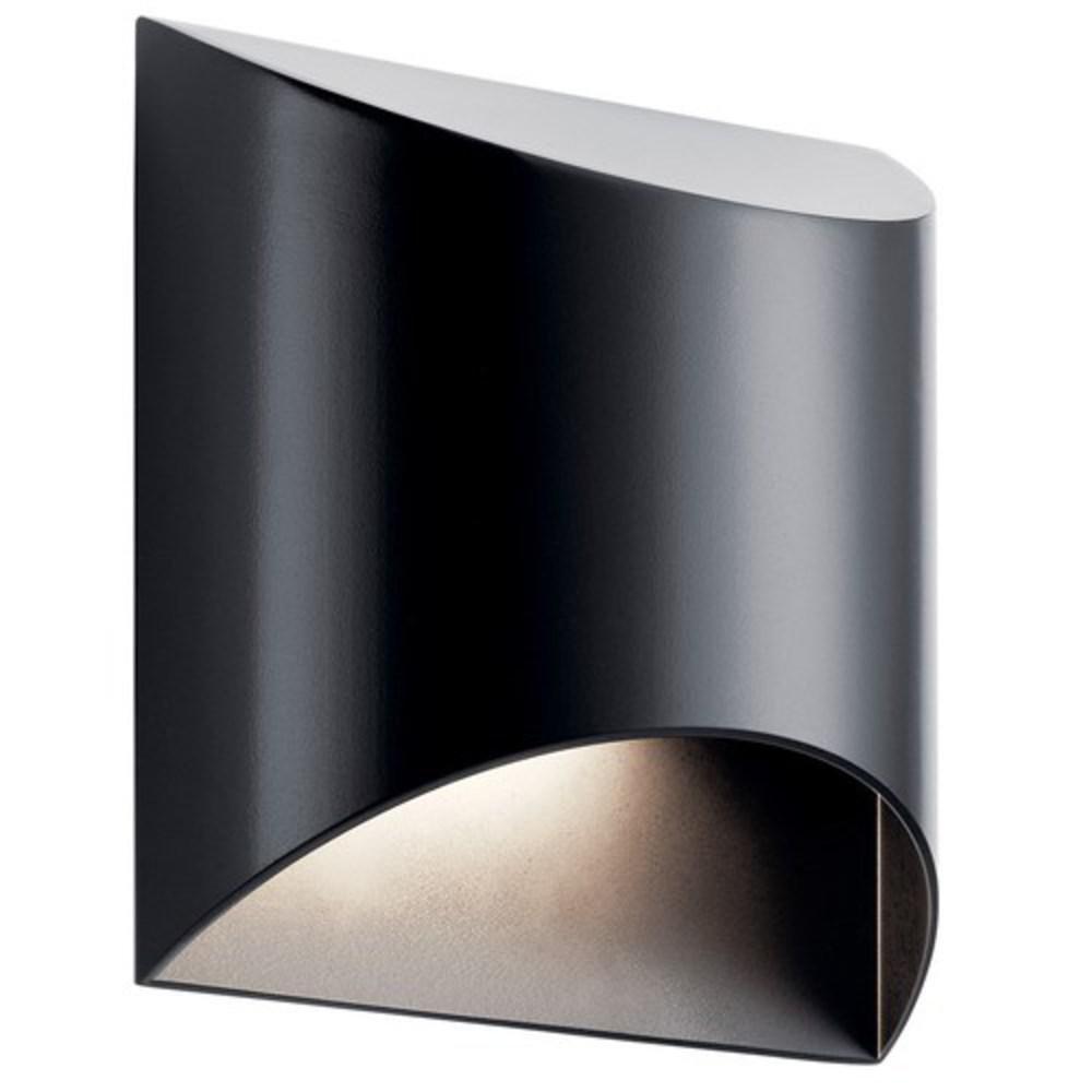 Kichler Lighting Wesley 10W 1-Light 7-1/2 in. Outdoor Wall Sconce in Black