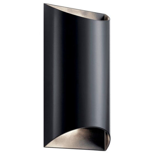 Kichler Lighting Wesley 20W 1-Light 13-3/4 in. Outdoor Wall Sconce in Black