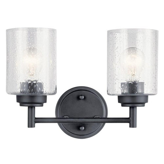 Kichler Lighting Winslow™ 75W 2-Light Medium E-26 Vanity Fixture in Black