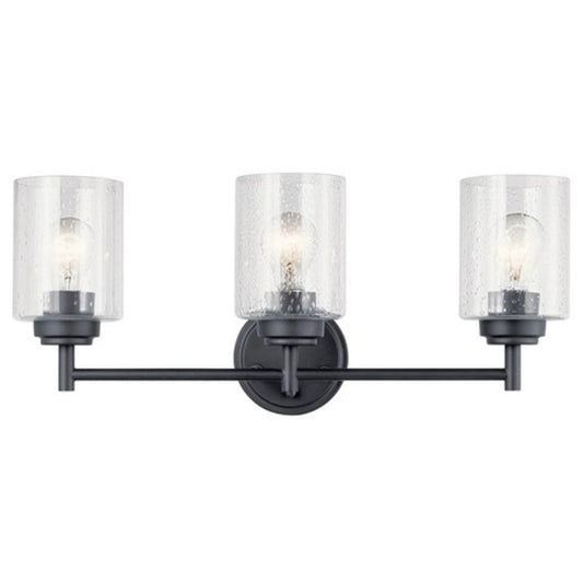Kichler Lighting Winslow™ 75W 3-Light Medium E-26 Incandescent Vanity Fixture in Black