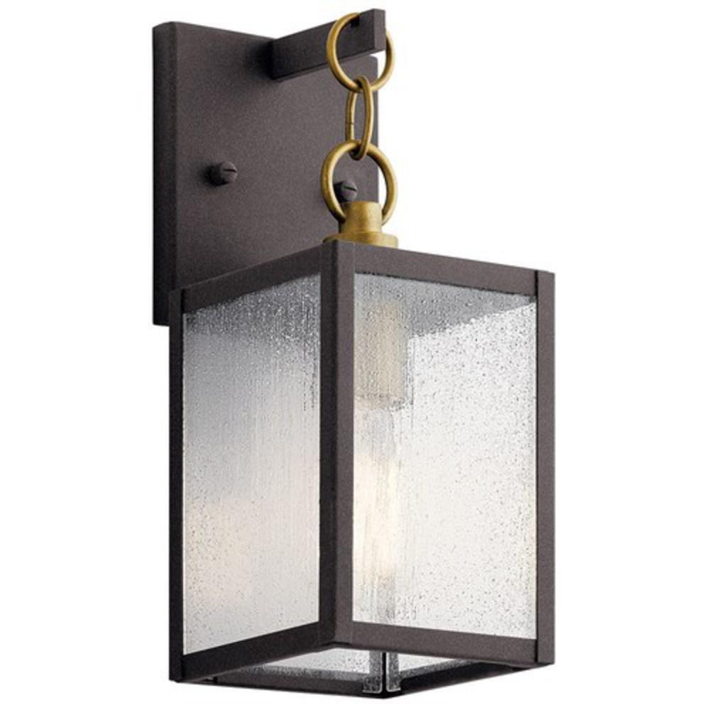 Kichler Lighting Lahden 100W 1-Light 16-3/4 in. Outdoor Wall Sconce in Weathered Zinc